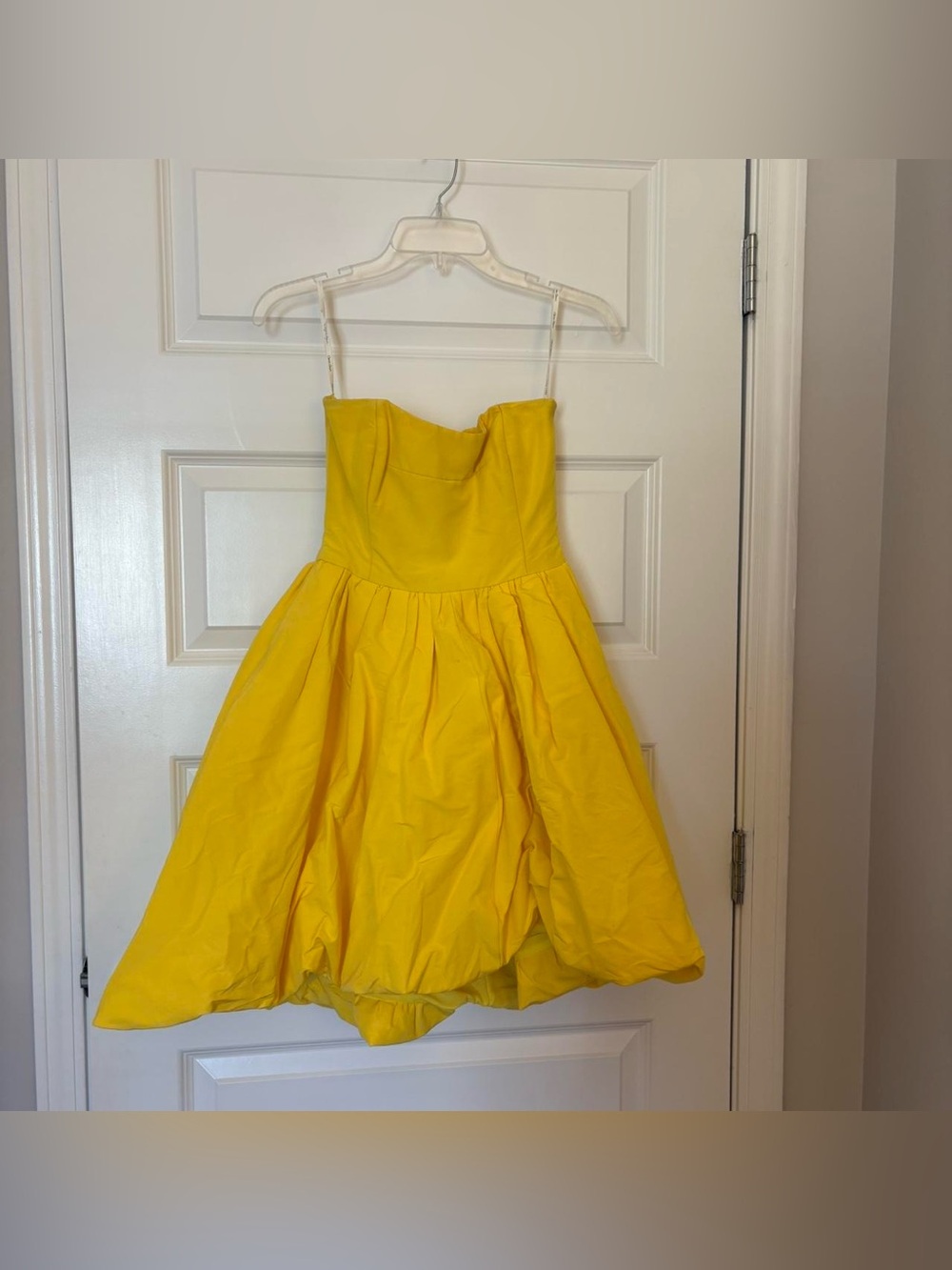 Cara Cara Bright Yellow Strapless Sweetheart Mini Dress